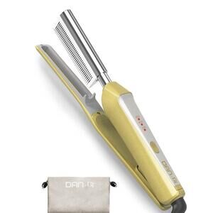 DAN Technology V Shaped Titanium Hot Comb Dual Voltage Hair Straightener